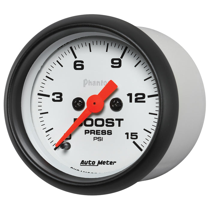 AutoMeter 5750 GAUGE; BOOST; 2 1/16in.; 15PSI; DIGITAL STEPPER MOTOR; PHANTOM - Truck Part Superstore