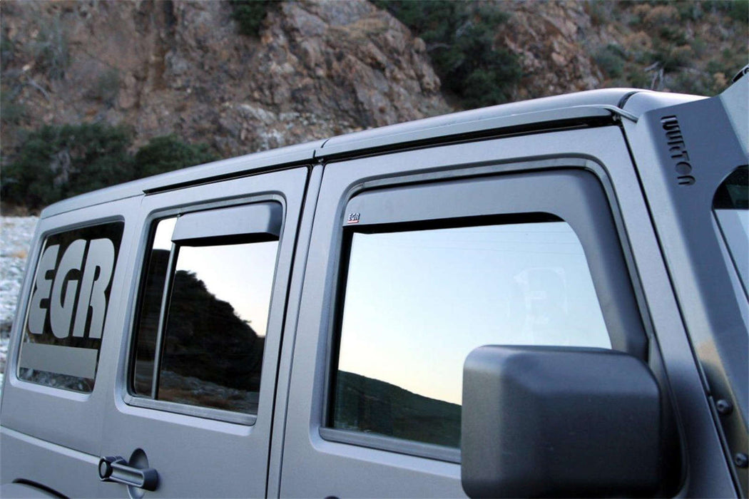 EGR 575155 EGR In Channel Style Black Window Visor-proudly made in the USA. - Truck Part Superstore