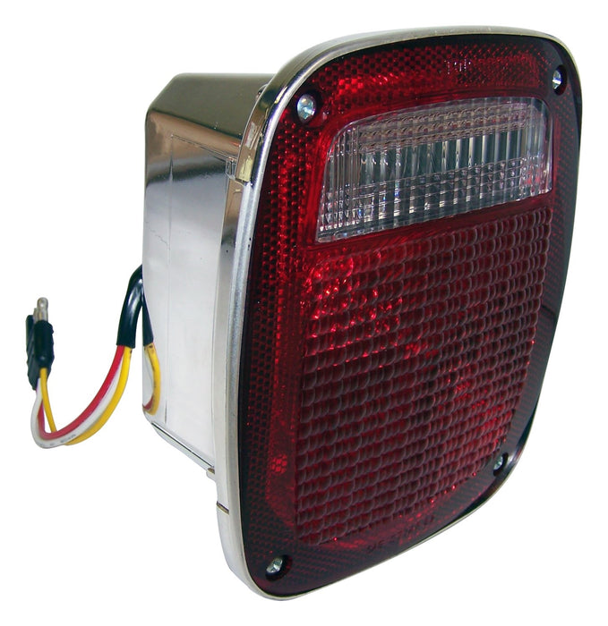 Crown Automotive Jeep Replacement 5758254C Tail Light Assembly; Right; Chrome; w/Side Marker; - Truck Part Superstore