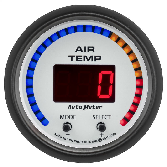 AutoMeter 5758 GAUGE; AIR TEMP; DUAL; 2 1/16in.; 0-300deg.F; DIGITAL; PHANTOM - Truck Part Superstore