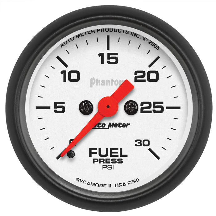 AutoMeter 5760 GAUGE; FUEL PRESSURE; 2 1/16in.; 30PSI; DIGITAL STEPPER MOTOR; PHANTOM - Truck Part Superstore