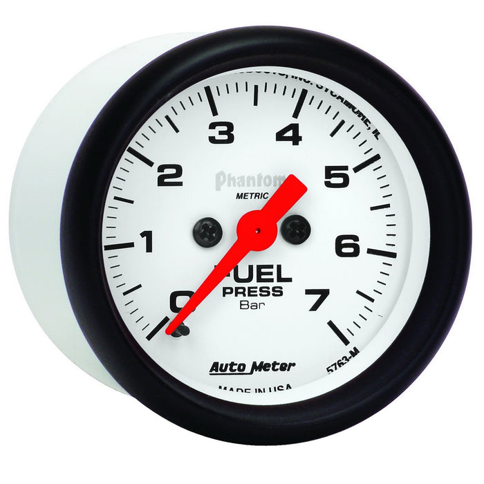 AutoMeter 5763-M GAUGE; FUEL PRESSURE; 2 1/16in.; 7BAR; DIGITAL STEPPER MOTOR; PHANTOM - Truck Part Superstore