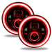 Oracle Lighting 5769-003 7 in. High Powered LED Headlights, Black Bezel, Red - Truck Part Superstore