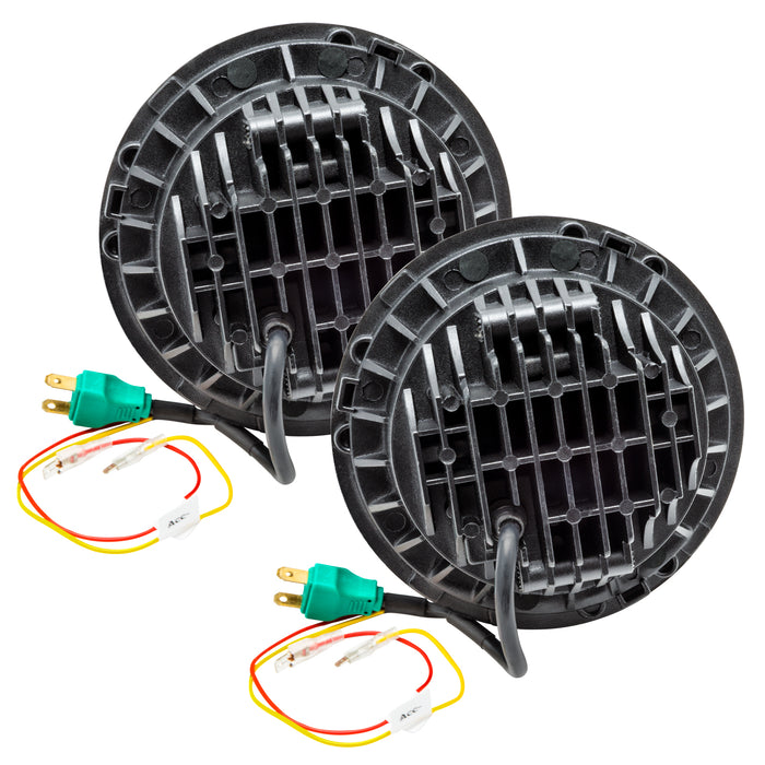 Oracle Lighting 5769-005 7 in. High Powered LED Headlights, Black Bezel, Amber - Truck Part Superstore