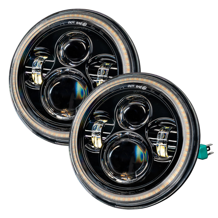 Oracle Lighting 5769-123 Switchback LED Halo Headlights, Amber/White - Truck Part Superstore