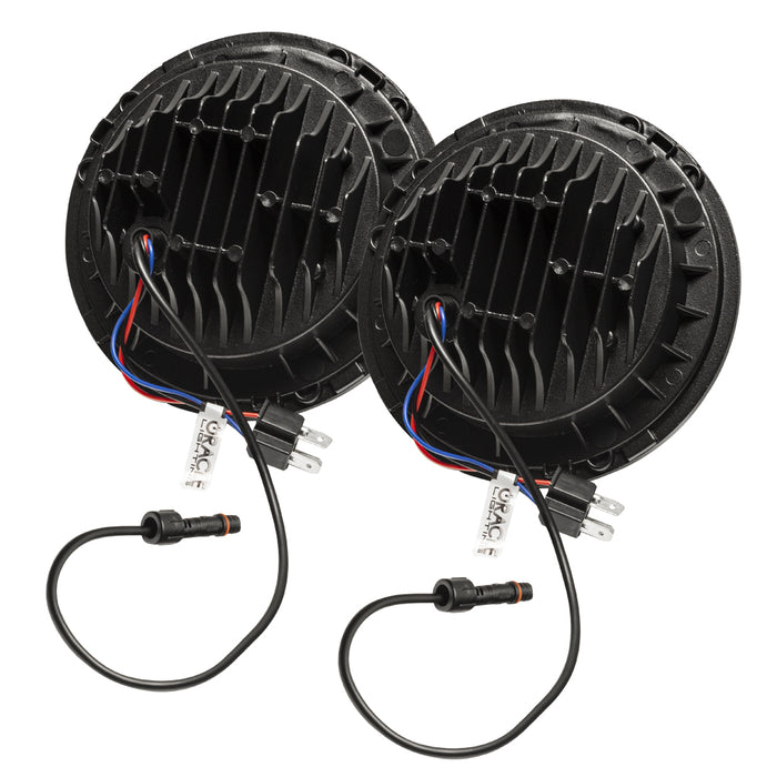 Oracle Lighting 5769-332 7 in. High Powered LED Headlights, Black Bezel, Dynamic ColorSHIFT - Truck Part Superstore