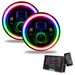 Oracle Lighting 5769-333 7 in. High Powered LED Headlights, Black Bezel, ColorSHIFT 2.0 - Truck Part Superstore