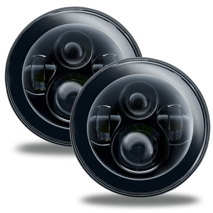Oracle Lighting 5769-504 7 in. High Powered LED Headlights, Black Bezel, No Halo - Truck Part Superstore