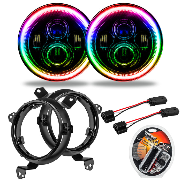 Oracle Lighting 5769J-330 7 in. High Powered LED Headlights, ColorSHIFT, Pair - Truck Part Superstore