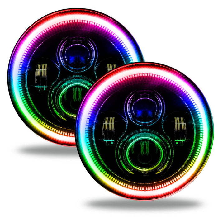 Oracle Lighting 5769J-333 7 in. High Powered LED Headlights, ColorSHIFT 2.0, Pair - Truck Part Superstore