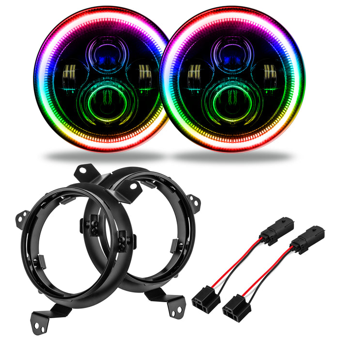 Oracle Lighting 5769J-334 7 in. High Powered LED Headlights, ColorSHIFT - No Controller, Pair - Truck Part Superstore