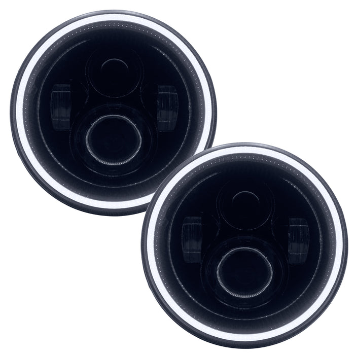 Oracle Lighting 5770-001 7 in. High Powered LED Headlights, Chrome Bezel, White - Truck Part Superstore