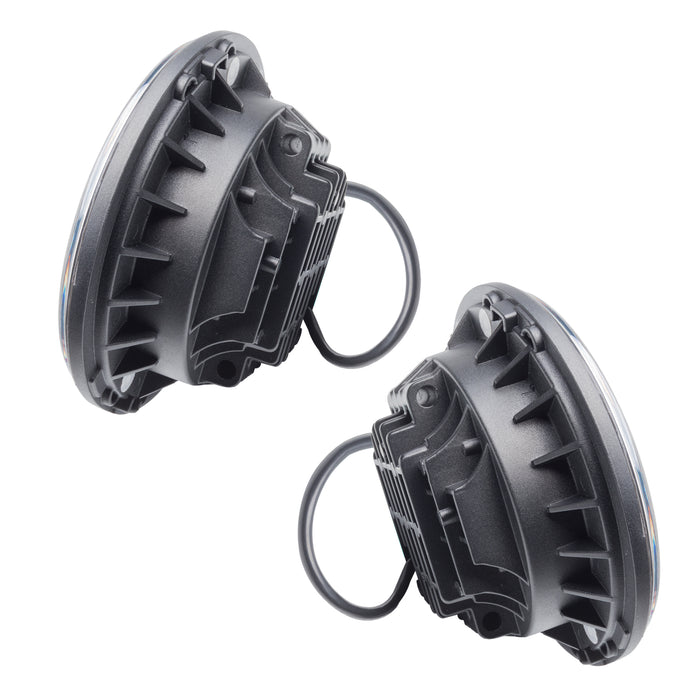 Oracle Lighting 5770-001 7 in. High Powered LED Headlights, Chrome Bezel, White - Truck Part Superstore