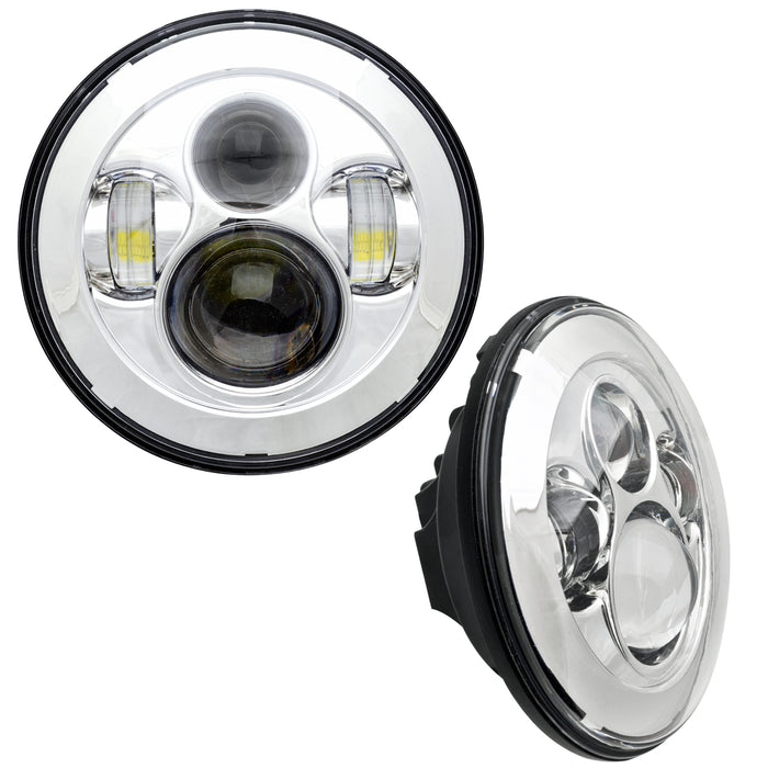 Oracle Lighting 5770-330 7 in. High Powered LED Headlights, Chrome Bezel, ColorSHIFT - Truck Part Superstore