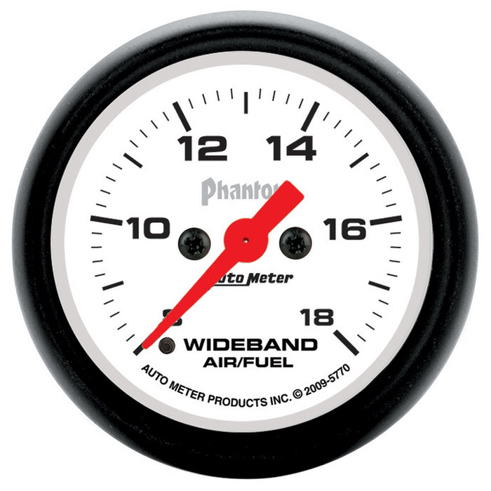 AutoMeter 5770 GAUGE; AIR/FUEL RATIO-WIDEBAND; ANALOG; 2 1/16in.; 8:1-18:1; STEPPER MTR; PHANTO - Truck Part Superstore
