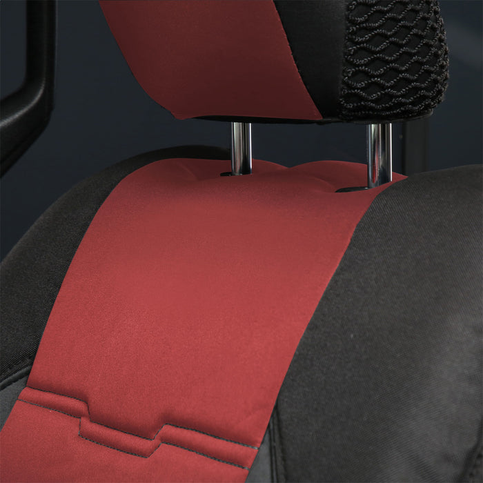 Smittybilt 576230 Neoprene Seat Cover; Red/Black; Front/Rear; Gen 2; Kit; - Truck Part Superstore