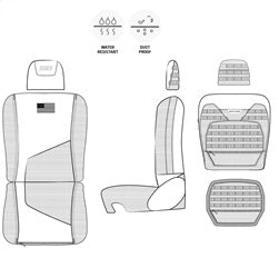 Smittybilt 57747701 GEAR Seat Cover; Black; Front; - Truck Part Superstore