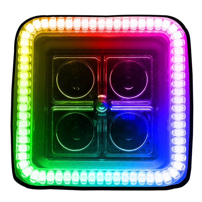 Oracle Lighting 5777-333 Off-Road 3 in. 20W Square LED Spotlight with ColorSHIFT Halo - Truck Part Superstore