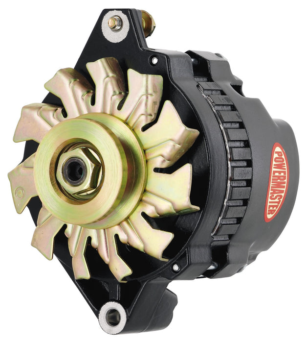 Powermaster Performance 578021 Alternator; CS130; Straight Mounting; 140 Amp; 95 Idle; 1V Pulley; Black; - Truck Part Superstore
