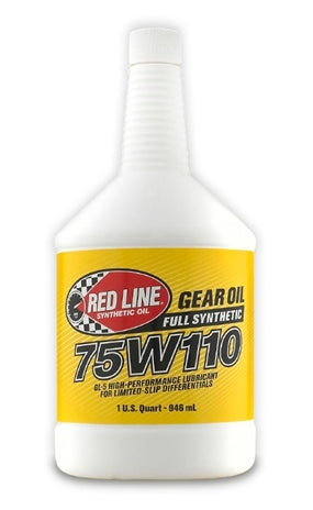 Red Line Oil 57804 75W110 Gear Oil Synthetic GL-5 Differential Gear Oil 1 Quart Red Line Oil - Truck Part Superstore