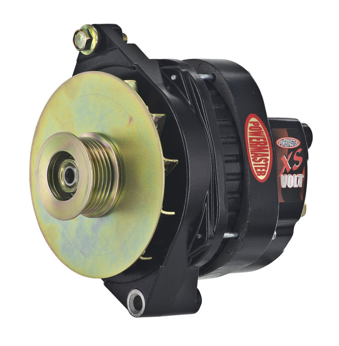 Powermaster Performance 578058 XS Volt™ Hi Amp Alternator; CS144; Straight Mounting; 200 Amp; 125 Idle; Black; - Truck Part Superstore