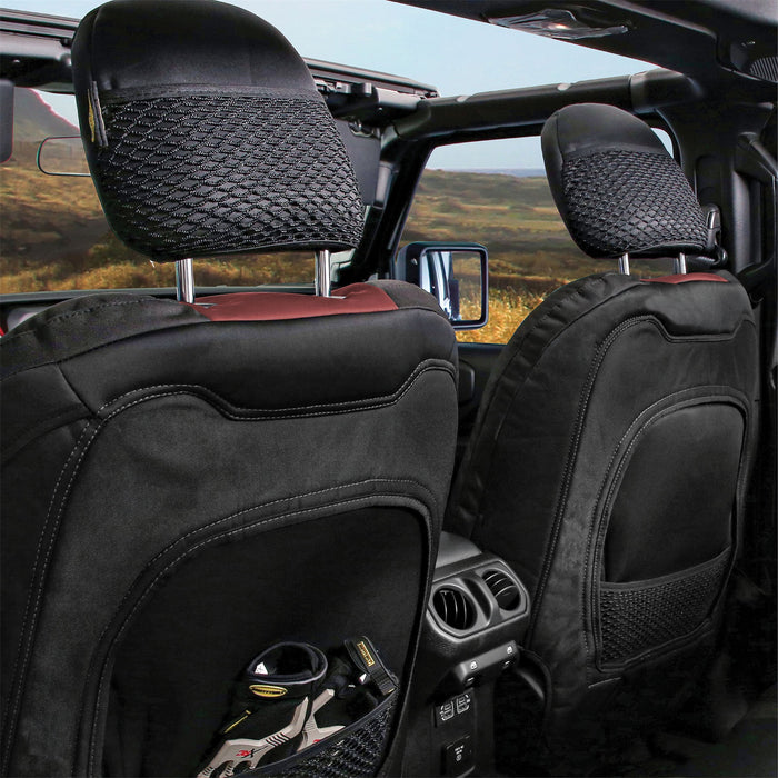 Smittybilt 578130 Neoprene Seat Cover; Red/Black; Front/Rear; Gen 2; Kit; - Truck Part Superstore