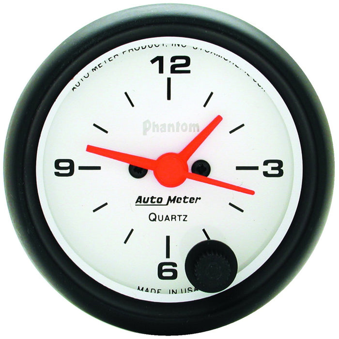 AutoMeter 5785 GAUGE; CLOCK; 2 1/16in.; 12HR; ANALOG; PHANTOM - Truck Part Superstore