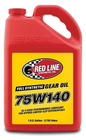 Red Line Oil 57917 75W140 Gear Oil Synthetic GL-5 Differential Gear Oil 16 Gallon Red Line Oil - Truck Part Superstore