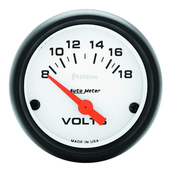 AutoMeter 5791 GAUGE; VOLTMETER; 2 1/16in.; 18V; ELEC; PHANTOM - Truck Part Superstore