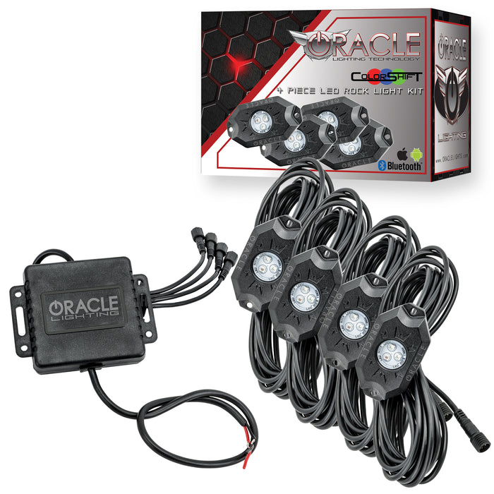 Oracle Lighting 5796-333 Bluetooth ColorSHIFT Underbody Rock Light Kit, 4 PCS - Truck Part Superstore