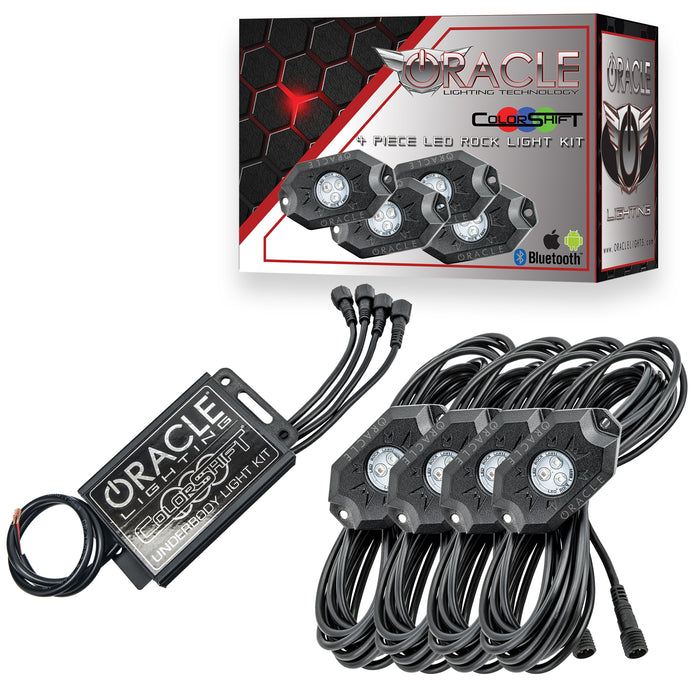 Oracle Lighting 5796-333 Bluetooth ColorSHIFT Underbody Rock Light Kit, 4 PCS - Truck Part Superstore