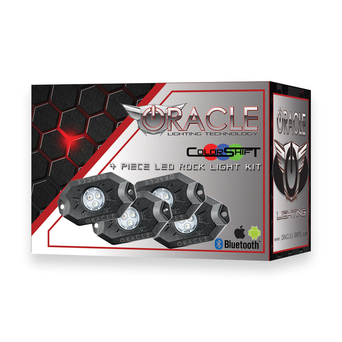 Oracle Lighting 5796-333 Bluetooth ColorSHIFT Underbody Rock Light Kit, 4 PCS - Truck Part Superstore