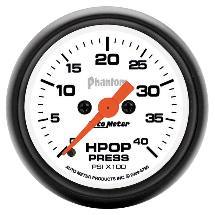 AutoMeter 5796 GAUGE; HIGH PRESS OIL PUMP; 2 1/16in.; 4KPSI; DIGITAL STEPPER MOTOR; PHANTOM - Truck Part Superstore