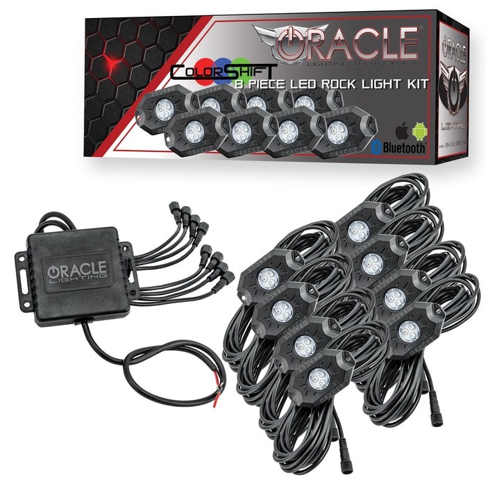 Oracle Lighting 5797-333 Bluetooth ColorSHIFT Underbody Rock Light Kit, 8 PCS - Truck Part Superstore