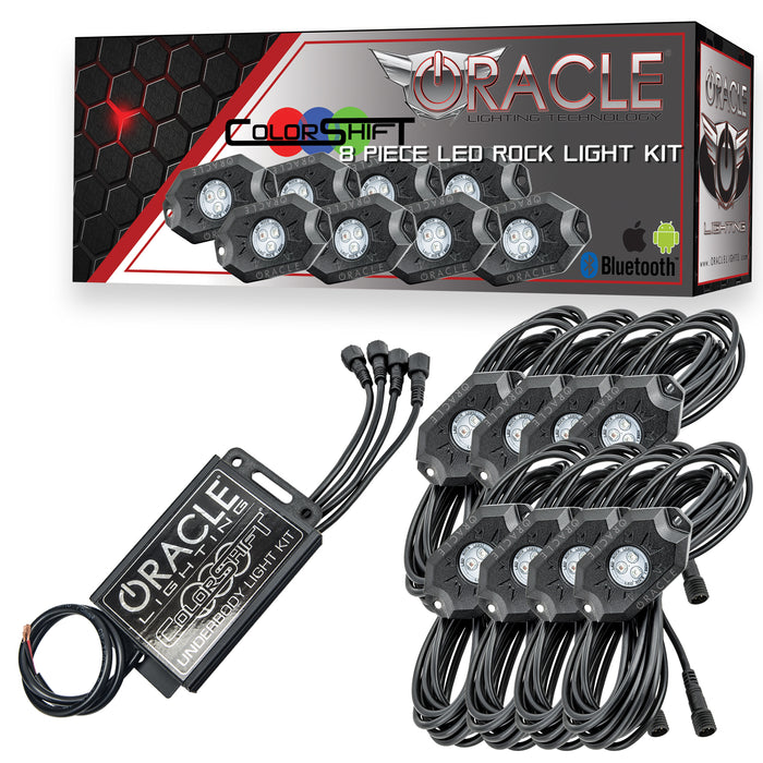 Oracle Lighting 5797-333 Bluetooth ColorSHIFT Underbody Rock Light Kit, 8 PCS - Truck Part Superstore