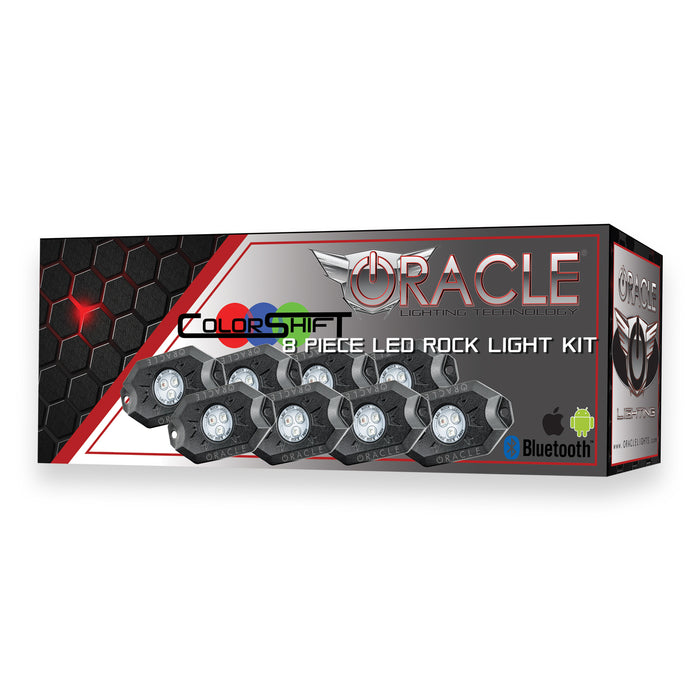 Oracle Lighting 5797-333 Bluetooth ColorSHIFT Underbody Rock Light Kit, 8 PCS - Truck Part Superstore