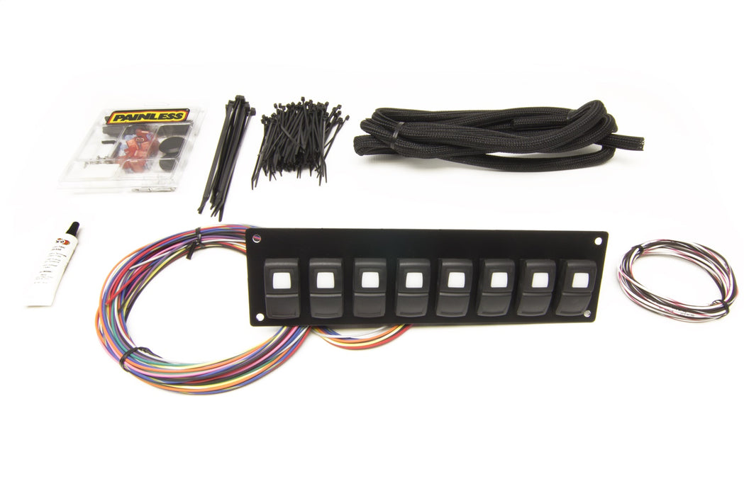 Painless Wiring 58101 Track Rocker 8-Switch Panel; Panel Mount; - Truck Part Superstore