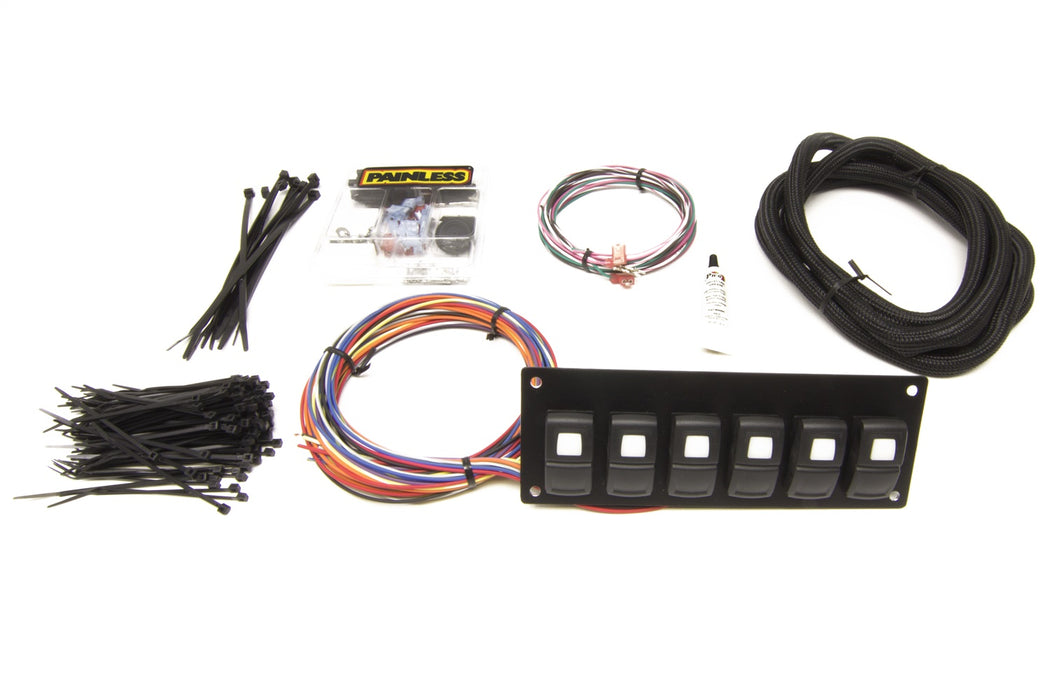 Painless Wiring 58104 Track Rocker 6-Switch Panel; Panel Mount; - Truck Part Superstore
