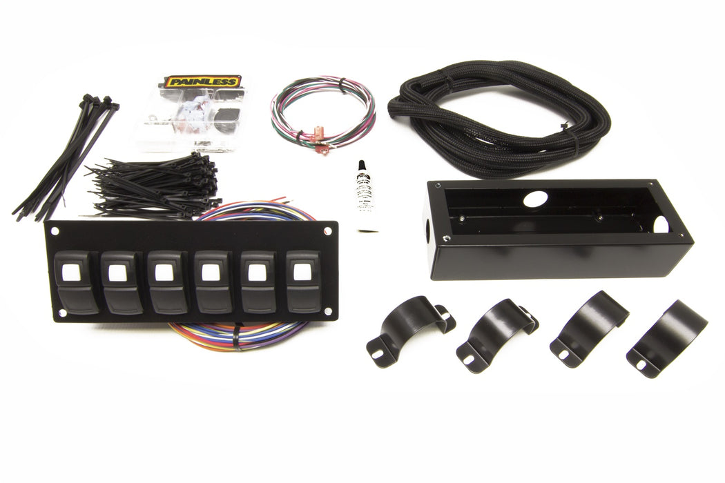 Painless Wiring 58105 Track Rocker 6-Switch Panel; Roll Bar Mount; - Truck Part Superstore