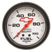 AutoMeter 5812-00406 GAUGE; FUEL PRESS; 2 5/8in.; 100PSI; MECHANICAL; CHEVY RED BOWTIE; WHITE - Truck Part Superstore