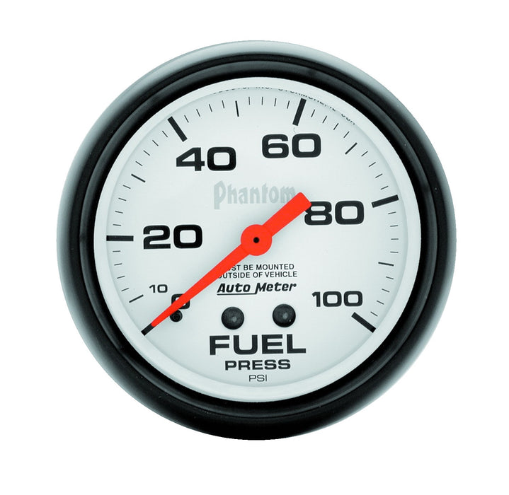 AutoMeter 5812 GAUGE; FUEL PRESSURE; 2 5/8in.; 100PSI; MECHANICAL; PHANTOM - Truck Part Superstore