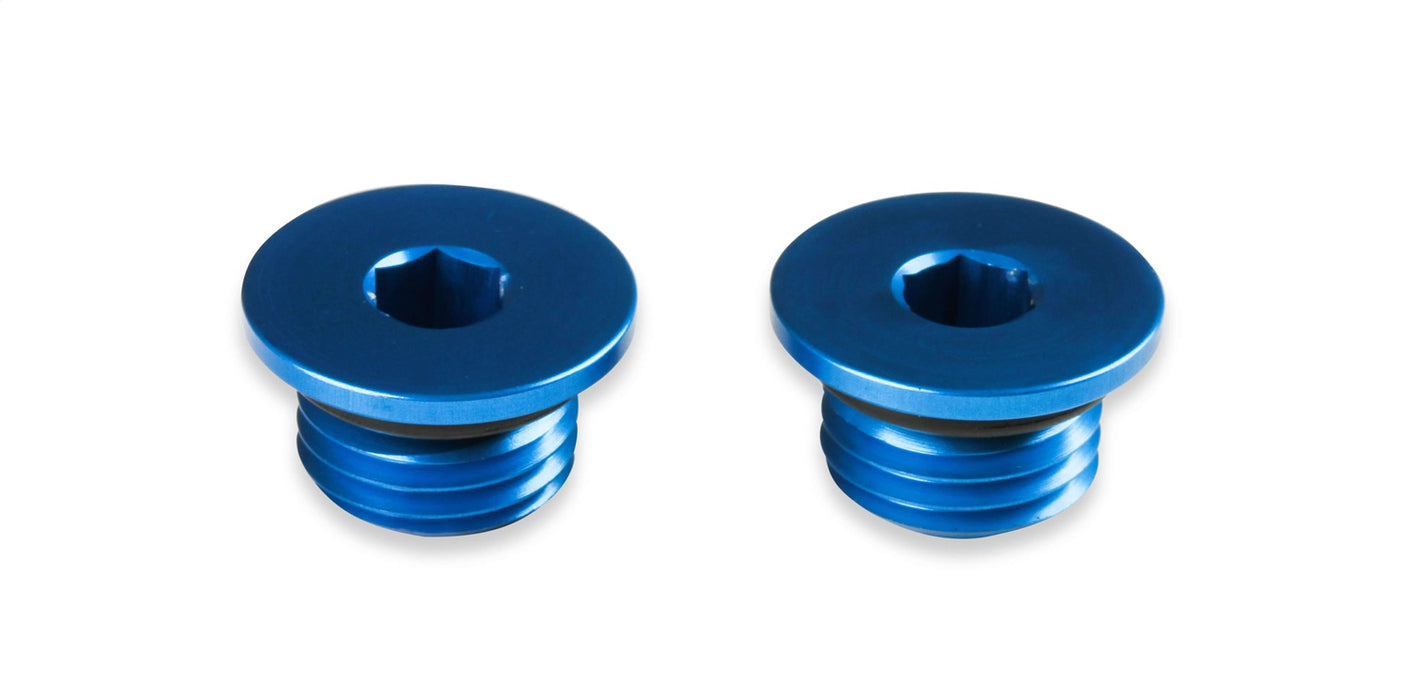 Earl's Performance 581306ERL Aluminum AN O-Ring Port Plug; Size: -6AN O-Ring Port; 2 pc.; Anodized Blue; - Truck Part Superstore