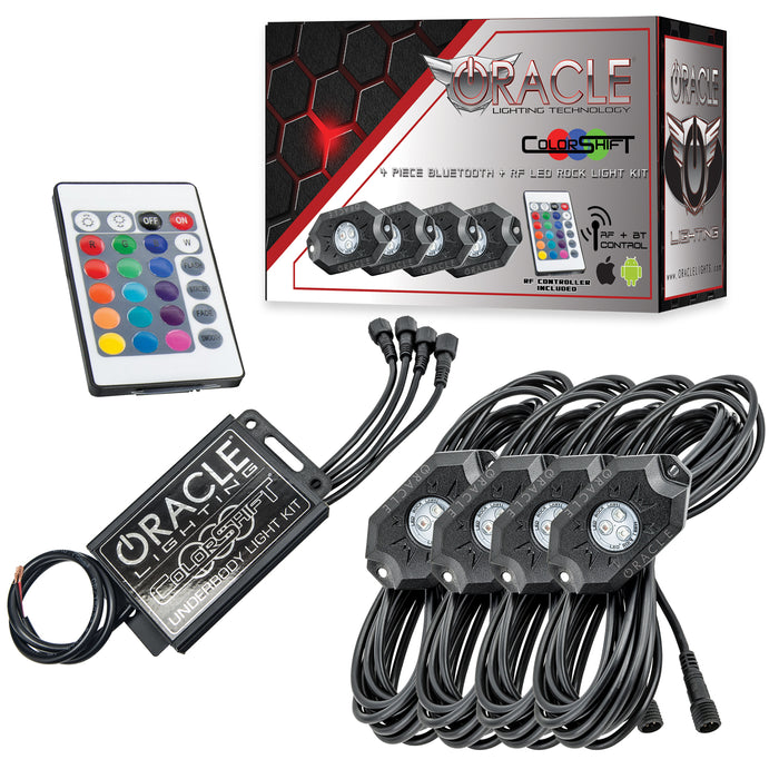 Oracle Lighting 5818-333 ColorSHIFT Underbody Rock Light Kit, Bluetooth + RF, 4 PCS - Truck Part Superstore