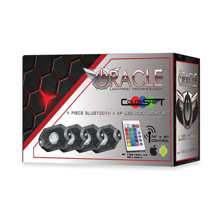 Oracle Lighting 5818-333 ColorSHIFT Underbody Rock Light Kit, Bluetooth + RF, 4 PCS - Truck Part Superstore