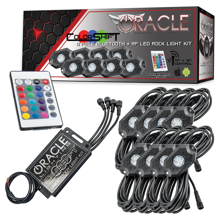 Oracle Lighting 5819-333 ColorSHIFT Underbody Rock Light Kit, Bluetooth + RF, 8 PCS - Truck Part Superstore