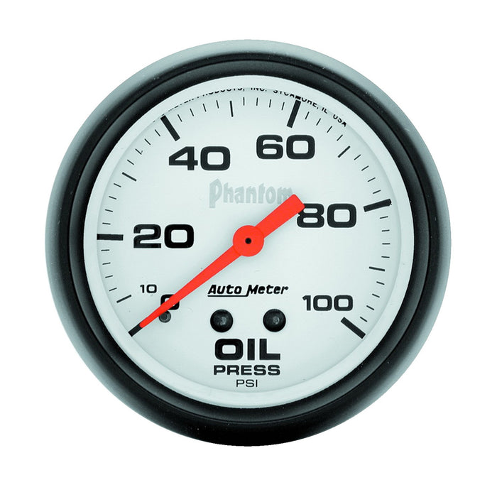 AutoMeter 5821 GAUGE; OIL PRESSURE; 2 5/8in.; 100PSI; MECHANICAL; PHANTOM - Truck Part Superstore