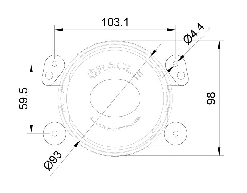 Oracle Lighting 5823-001 100mm 15W Driving Beam LED Emitter, 6000K - Truck Part Superstore
