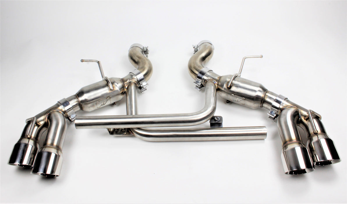 Mishimoto MMEXH-CAM8-16AQTPP Quad Tip Pro Axleback Exhaust, fits Chevrolet Camaro SS 2016+ - Truck Part Superstore
