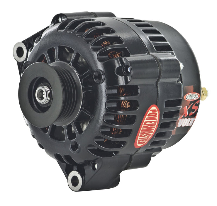 Powermaster Performance 582478 XS Volt™ Hi Amp Alternator; GM; 165 Amp; 6 Groove Pulley; Black Finish; - Truck Part Superstore