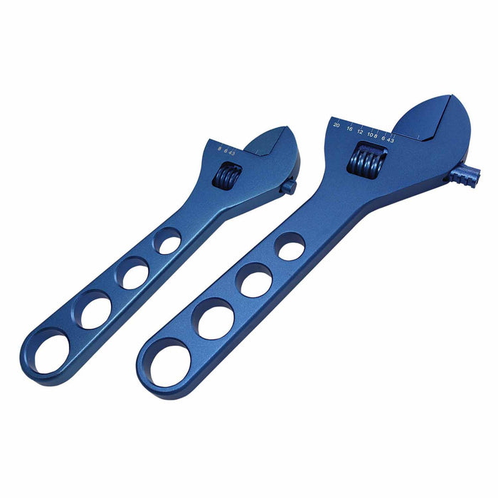 SpeedFx 5825 3 AN To 8 AN Adjustable And 10 AN To 8 AN Adjustable Anodized Blue Alum Set Of 2 - Truck Part Superstore